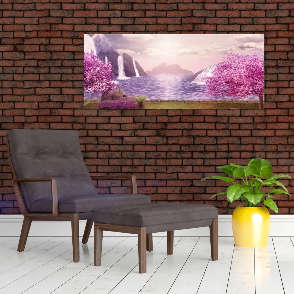 Tablou cu lac (120x50 cm)