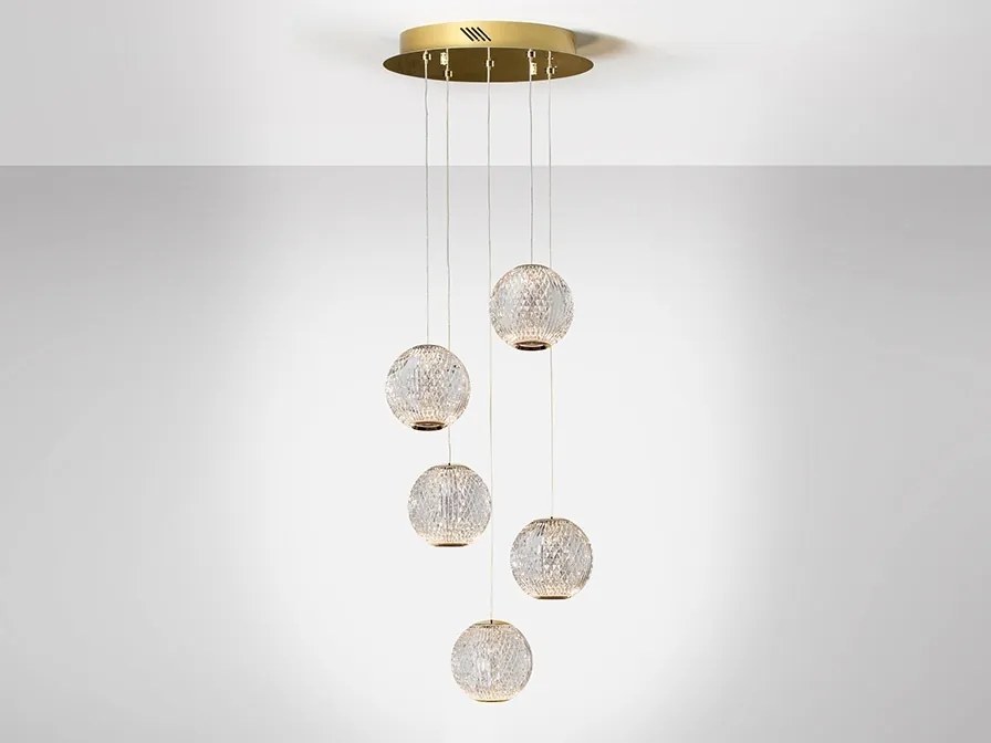 Lustra cu 5 pendule LED design modern Austral SV-354196