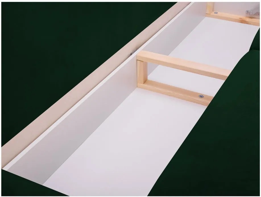 Canapea extensibilă cu spațiu pentru depozitare Mazzini Sofas Pivoine, verde