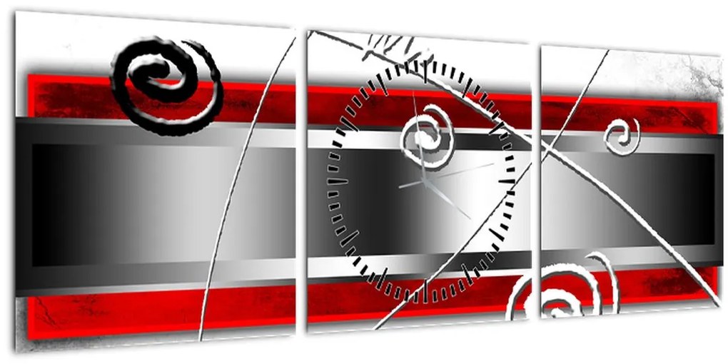 Tablou abstract (cu ceas) (90x30 cm)