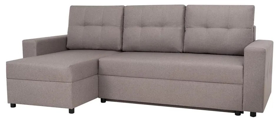 Canapea universală colțar SEVILLA gri, cu funcție de dormit și spațiu depozitare