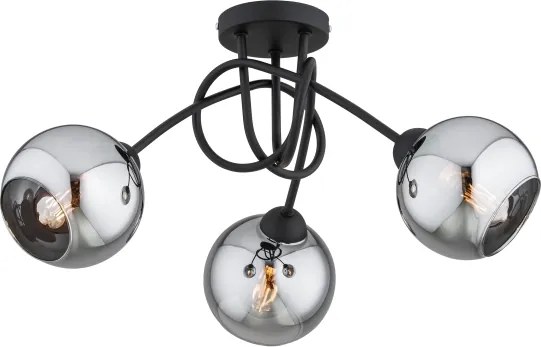 BRILAGI - Lustră aplicată DIOR 3xE27/60W/230V negru/gri fumuriu