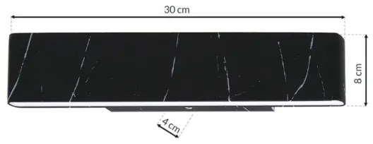 Aplică LED PIERCE LED/12W/230V 30 cm negru
