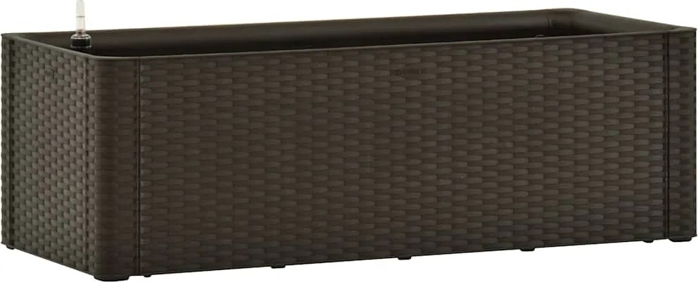 vidaXL Strat înălțat grădină sistem automat udare cafeniu 100x43x33 cm