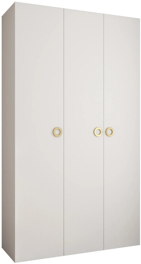 Dulap de haine 160 cm Carmela 40-1 (alb + Auriu). 1126526