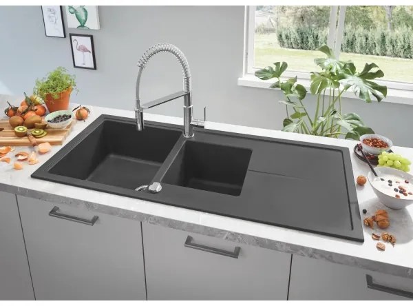 GROHE 31643AP0 - Chiuvetă compozită K400 1160 × 500 mm piatră/negru