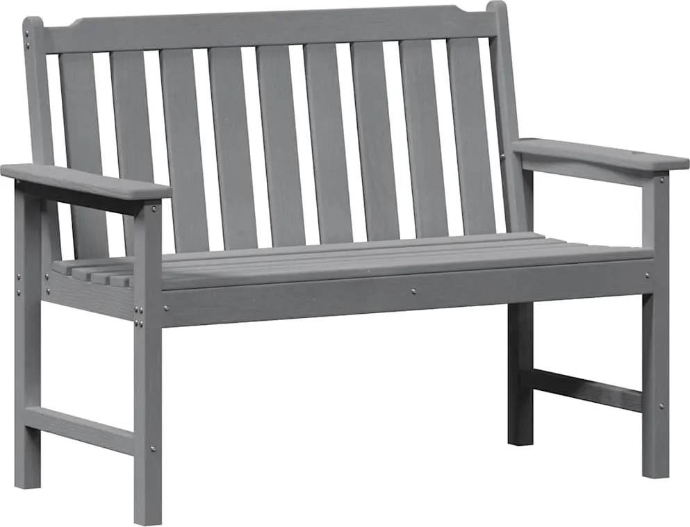 vidaXL Bancă de grădină Gri deschis 120 x 59 x 88 cm HDPE