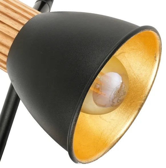 Brilagi - Lampă de podea ODENSE 3xE14/10W/230V lemn/negru