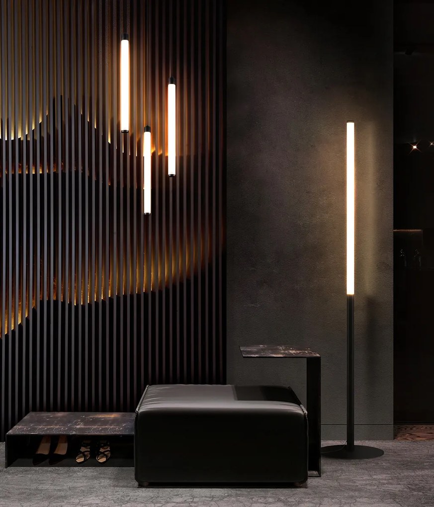 Lampadar, Lampa de podea LED design modern Ray negru