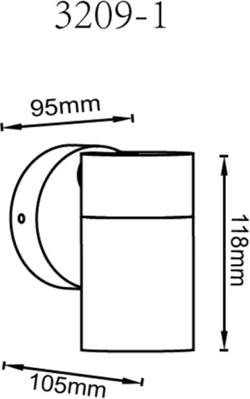 Spot de perete Globo 3209-1 PIPER 1xGU10/35W/230V