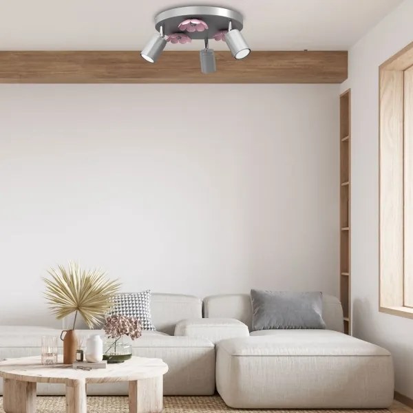 Spot FLOWER 3xGU10/8W/230V crom mat