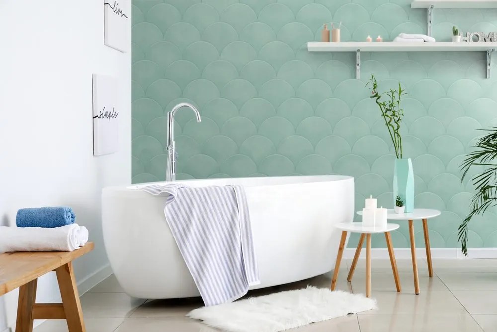 Tapet arc verde modern