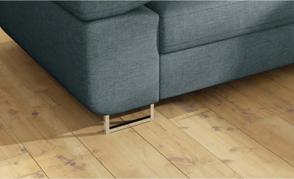 Colțar albastru extensibil/cu spațiu de depozitare (cu colț pe partea dreaptă/în formă de ”L”) Anton – ELTAP