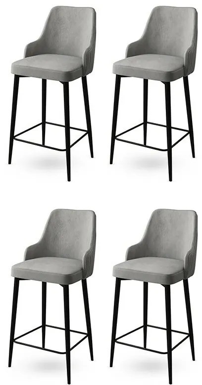 Set de scaune de bar Enox Grey, 4 buc., 4 buc