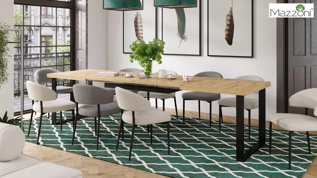 MAZZONI EXPORT IRIS Bej (material Basel 24) - SCAUN MODERN TAPIȚAT PENTRU SALON/SUFRAGERIE LOFT