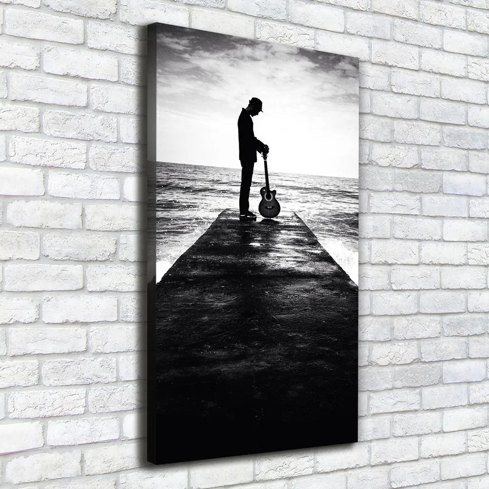 Imprimare tablou canvas Chitarist pe dig