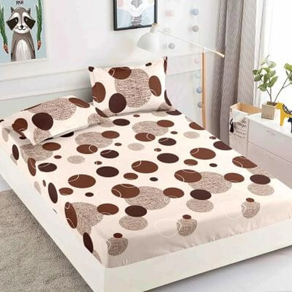 Husă protecție pat cu elastic, bumbac finet, 180 x 200 cm, 3 piese, HPP14