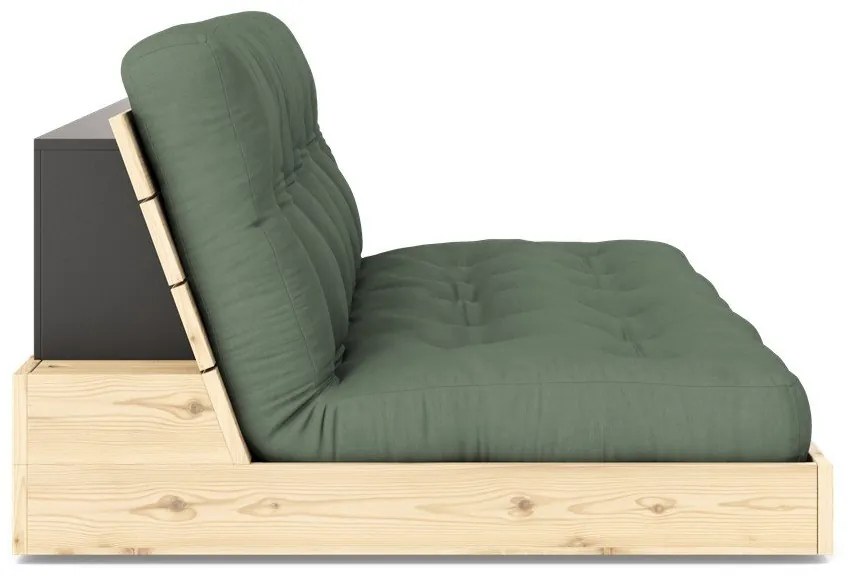 Canapea verde extensibilă 196 cm Base – Karup Design