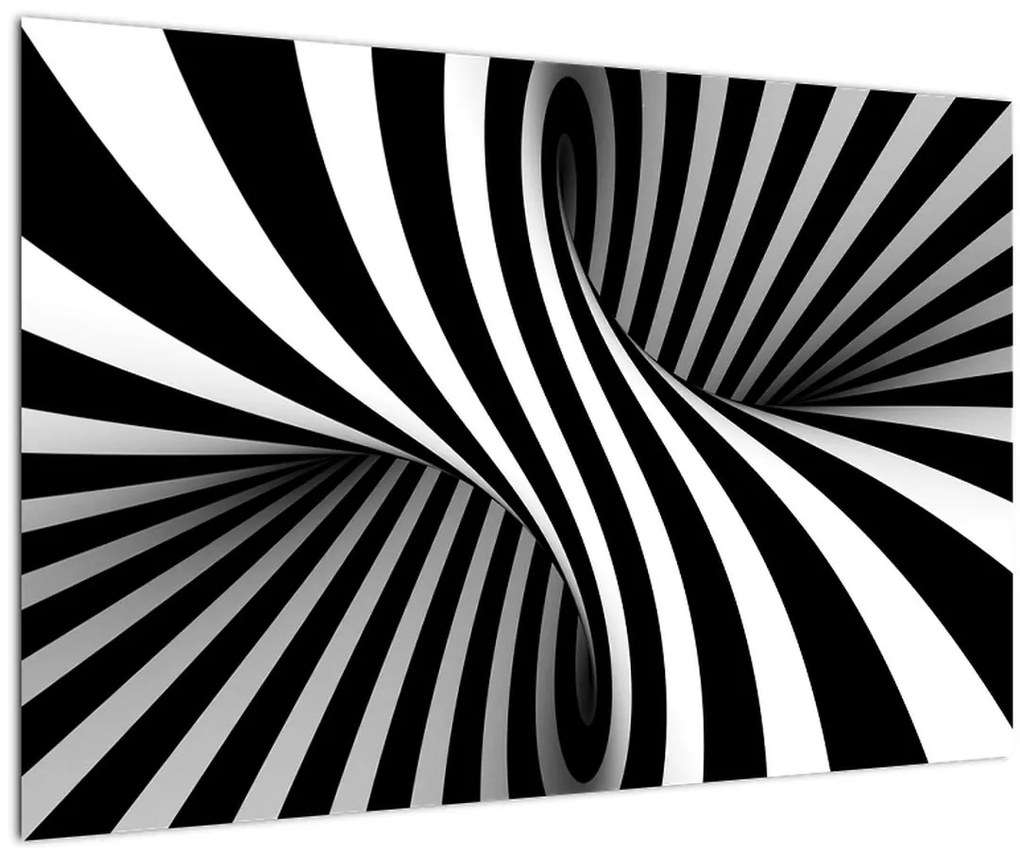 Tablou abstract cu dungi de zebră (90x60 cm)