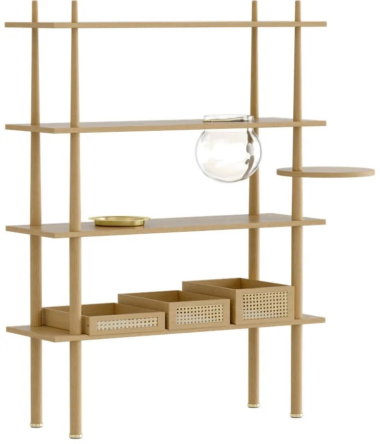 Sistem modular de rafturi în culoare naturală cu aspect de lemn de stejar 110x148 cm Stories – UMAGE