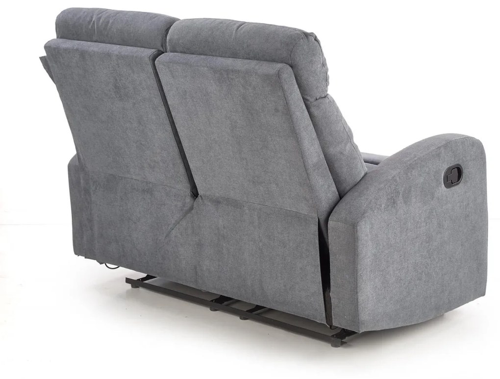 Canapea recliner Oslo 2 stofa gri inchis H100 cm