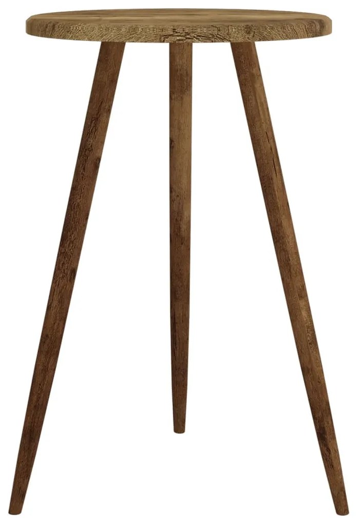 286085 vidaXL Masă de bistro, maro închis, Ø50x76 cm, MDF și fier