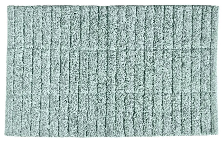 Covoraș din bumbac pentru baie Zone Tiles, 80 x 50 cm, verde deschis