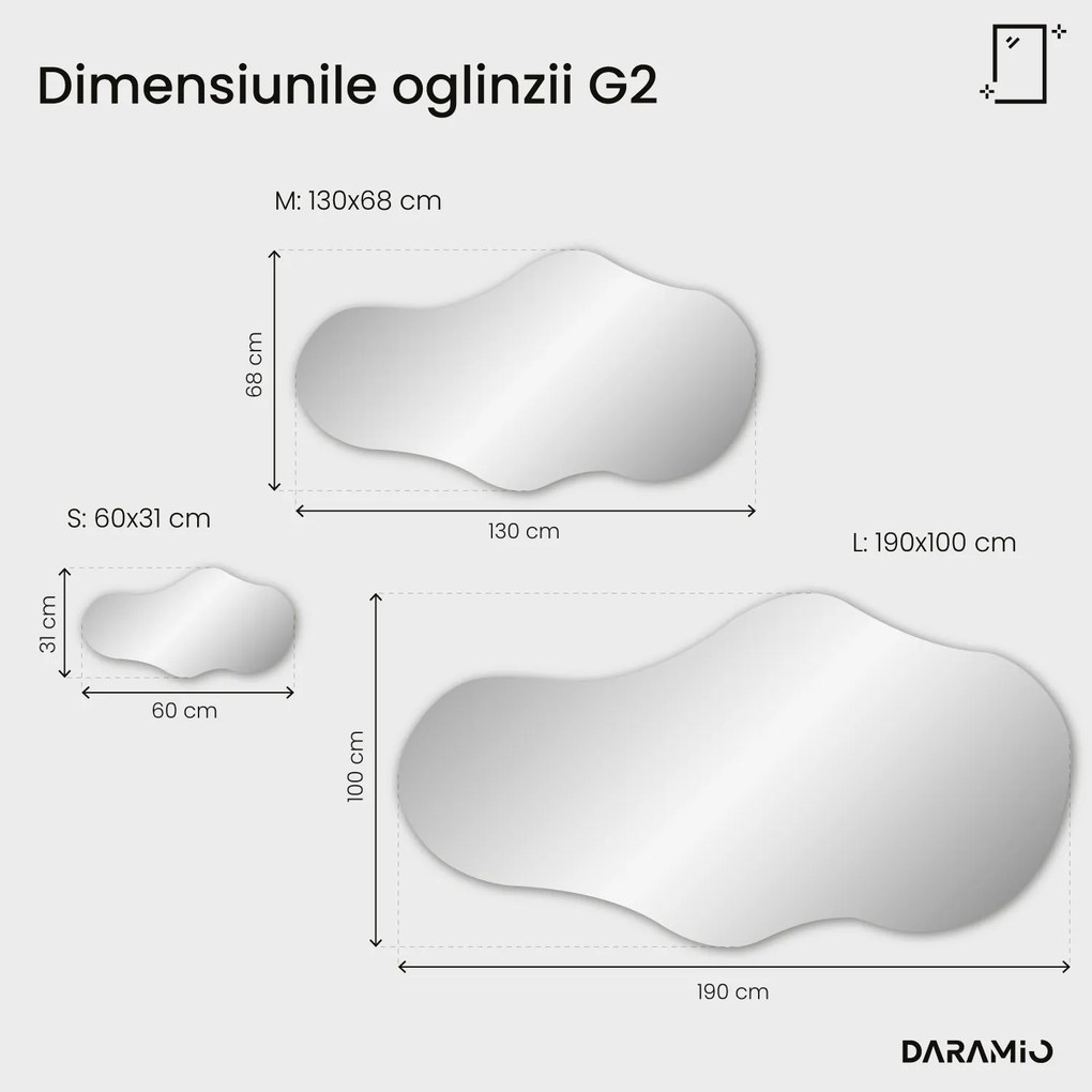 Oglindă atipică cu iluminare LED G2