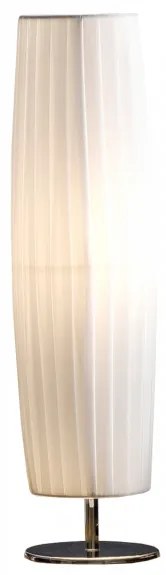 Lampadar rotund din latex/metal cromat THIS &amp; THAT alb, un bec