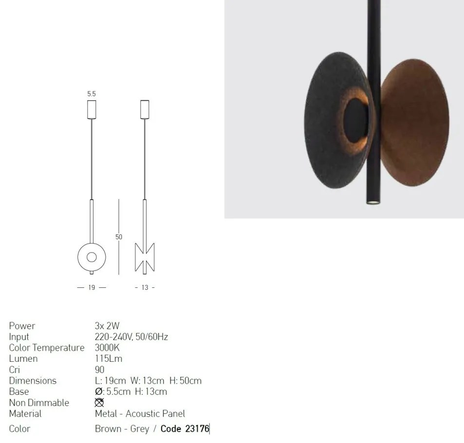 Pendul LED design decorativ modern ACOUSTIC