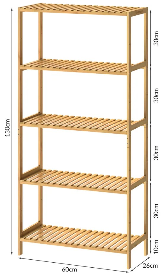 Deuba Raft din bambus 130x60x26 cm