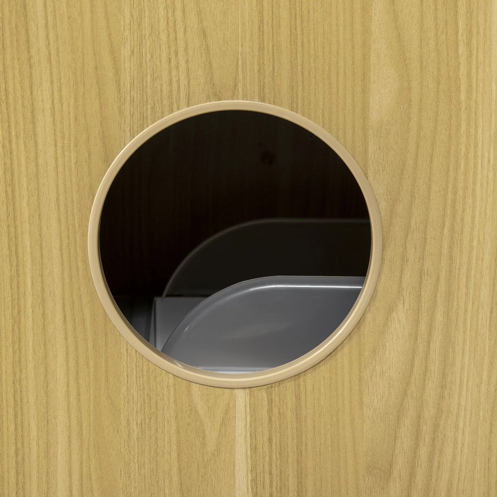 PawHut Casa de toaletă pentru pisici mobilier litieră pisică 3 nivele compartiment închis cu o ușă 1 pernă 60 x 45 x 103 cm | Aosom Romania