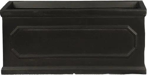 Jardiniera Heritage, negru, 22 x 60 cm