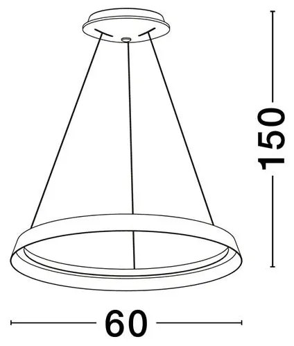 Lustra LED suspendata design modern circular ORMI negru