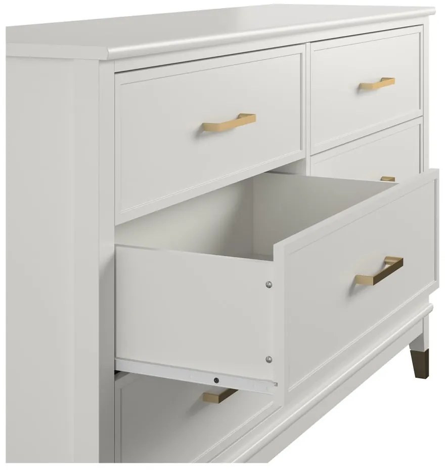 Comodă CosmoLiving by Cosmopolitan Westerleigh, 144 x 85 cm, alb