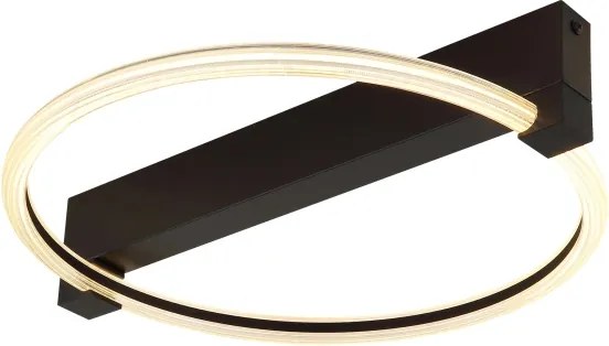 Globo 48050DS - Plafonieră LED FLETCHER LED/15W/230V 41,4x38 cm neagră