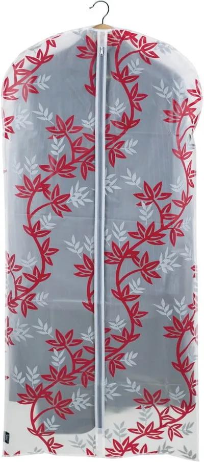 Husă protecție haine Domopak Living, lungime 135 cm, alb-roșu