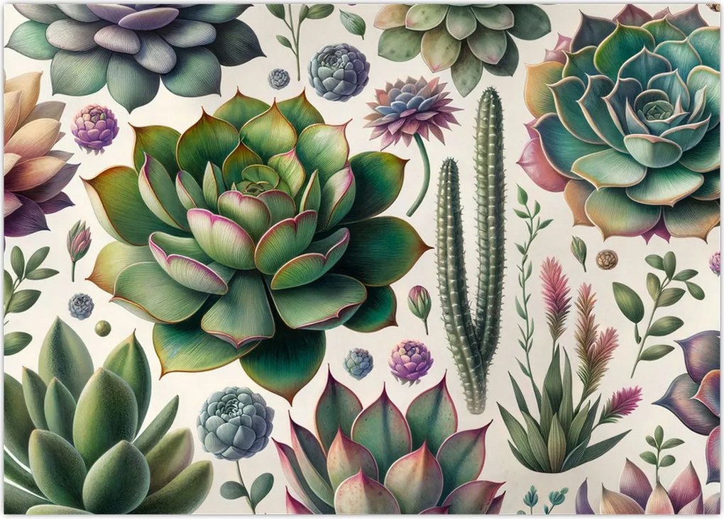 Tablou - Plante suculente (70x50 cm)