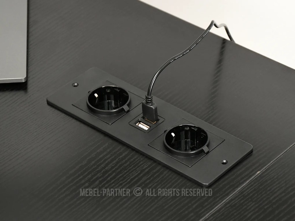 Masă PC Matts C (lemn negru + negru). 1109794
