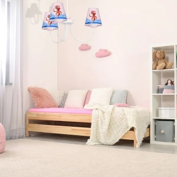 Lustră pe tijă pentru copii OCTOPUS 3xE14/40W/230V