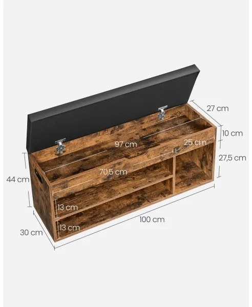 Pantofar VOREN maro/negru