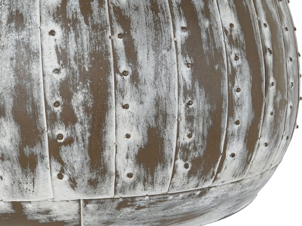 Abajur din metal, gri deschis, finisaj patinat, 60 x 60 cm, „Montargis”