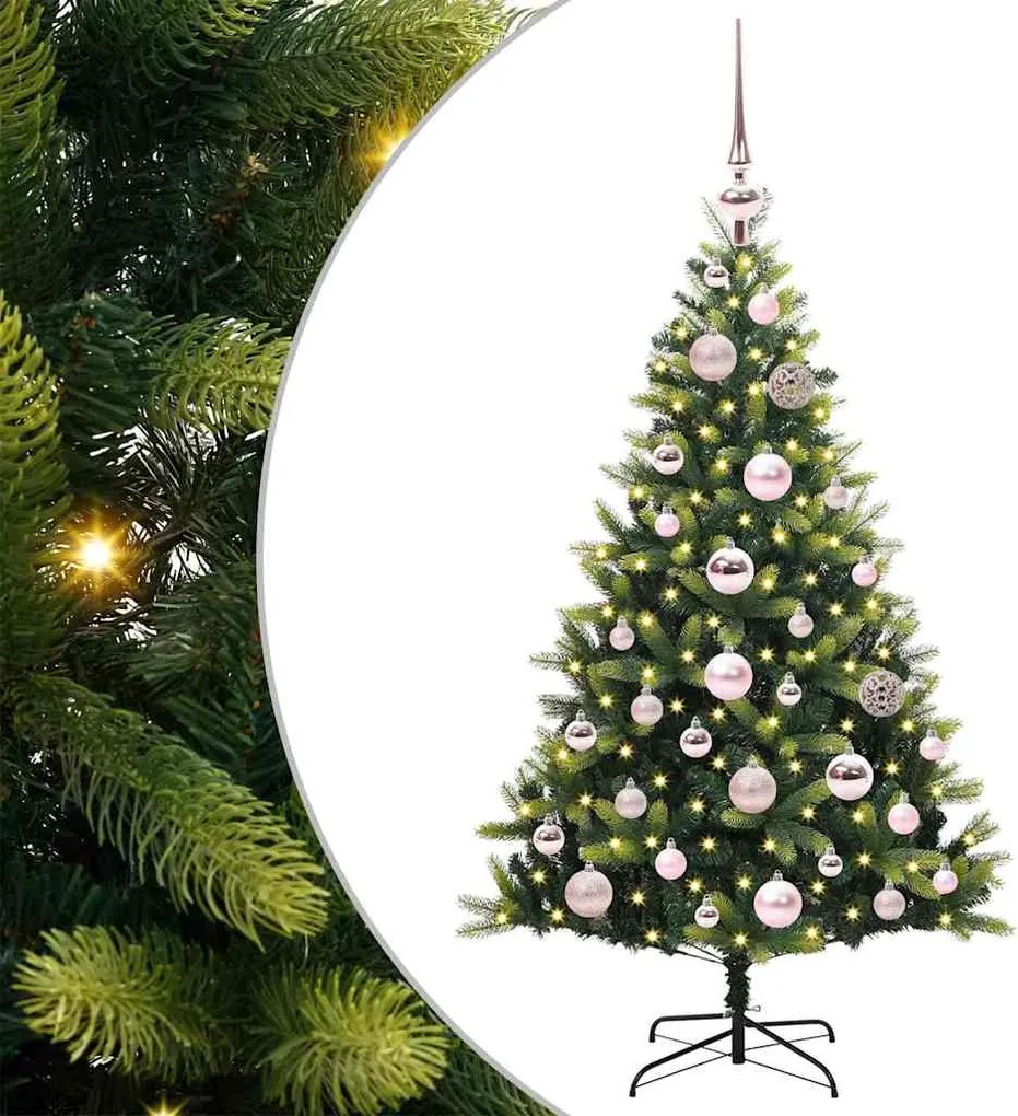 vidaXL Pom de Crăciun Artificial cu Ramuri Hinge, 150 LED-uri 120 cm