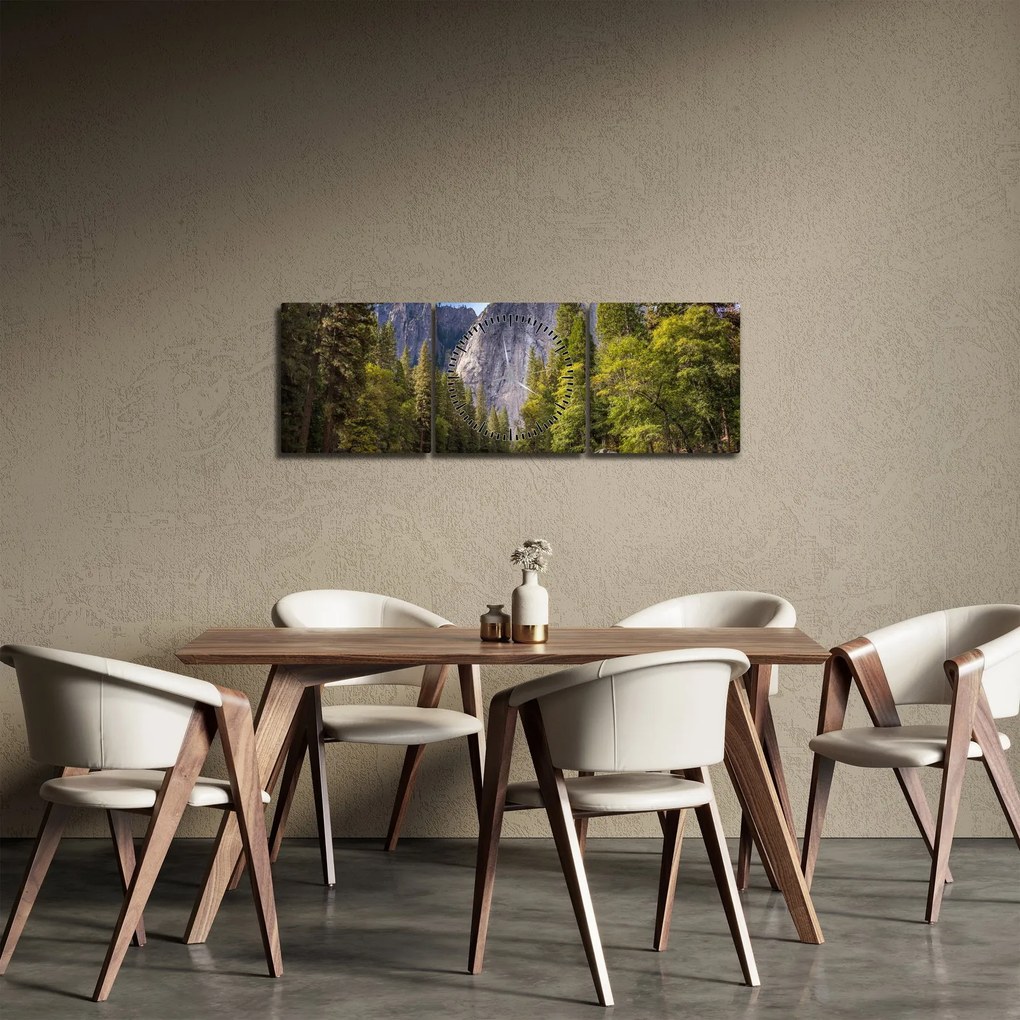 Tablou cu stânci (cu ceas) (90x30 cm)
