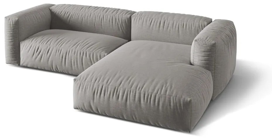 Colțar modular gri deschis (cu colț pe partea dreaptă) Martina – Micadoni Home