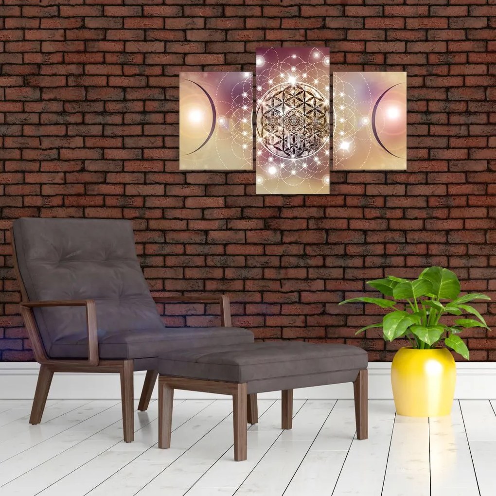 Tablou - Mandala cu elemente (90x60 cm)