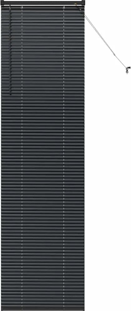 vidaXL Jaluzele venetiene Manual Negru 220 x 65 cm Aluminiu