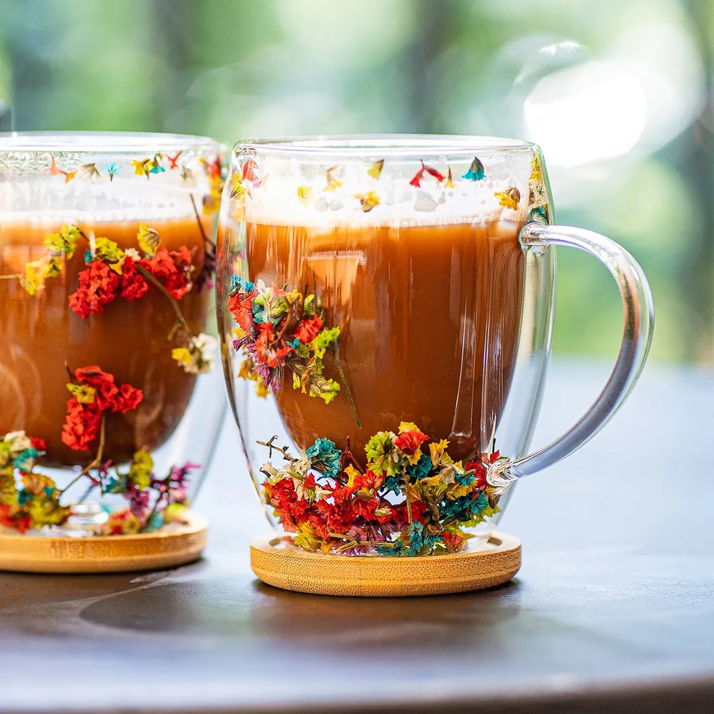 Pahare termo 4Home Flowers Hot&Cool 350 ml, 2 buc.