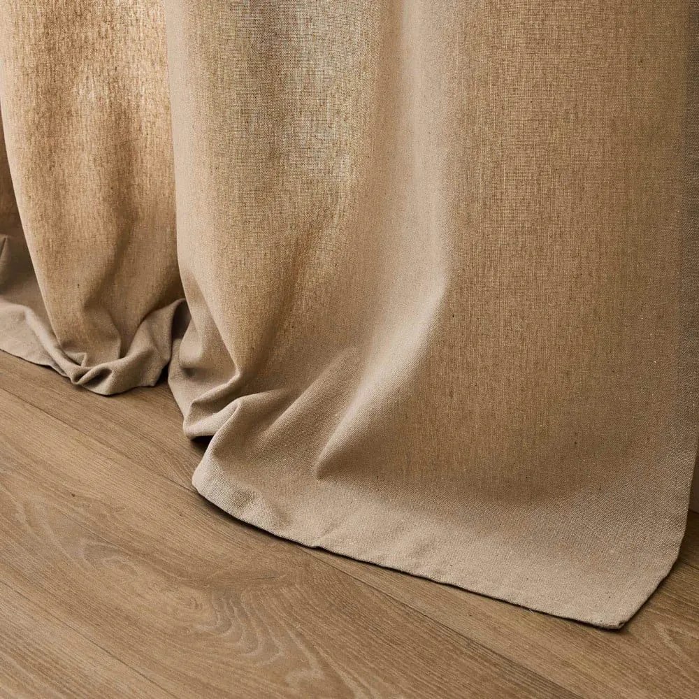 Draperie maro din amestec de bumbac 140x240 cm Everest – douceur d'intérieur