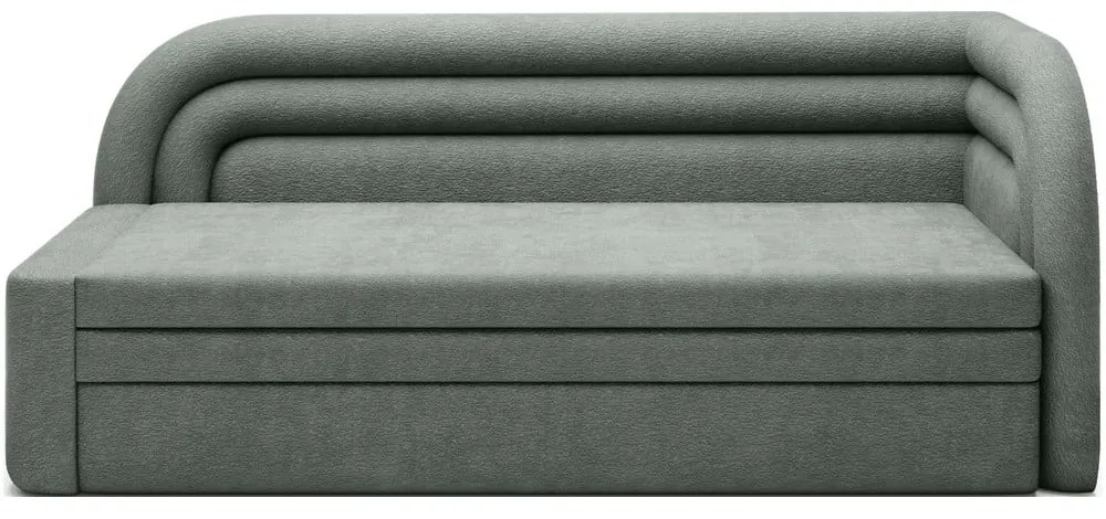 Canapea verde extensibilă/cu spațiu de depozitare cu tapițerie din chenille cu colț pe partea dreaptă 223 cm Fabillo – ELTAP